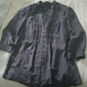 Gray silk shirt